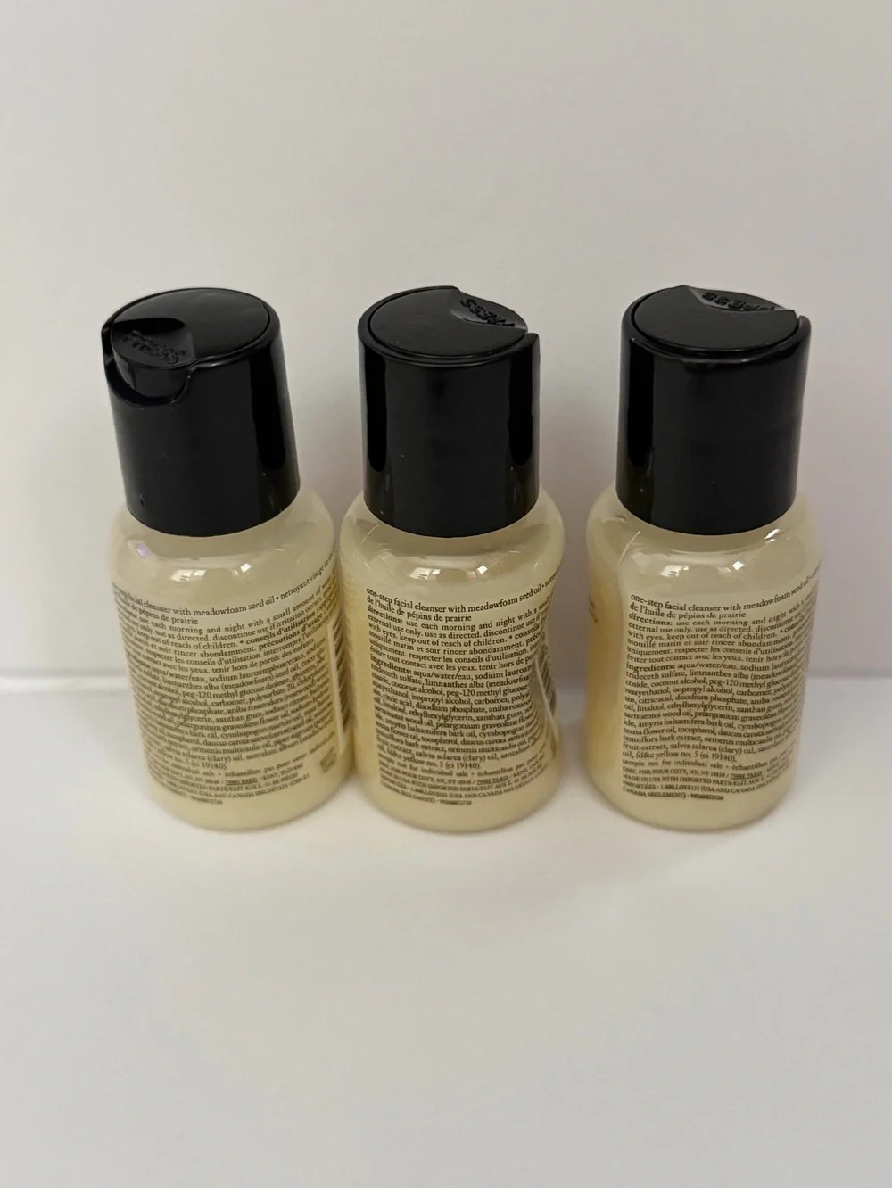 3 x PHILOSOPHY Purity Made Simple One-Step Facial Cleanser 1oz/30ml each SEALED